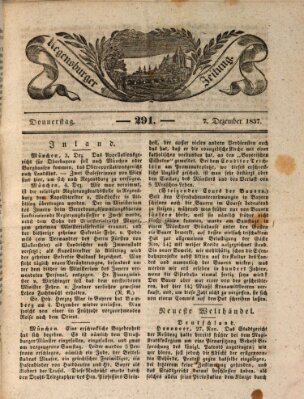 Regensburger Zeitung Donnerstag 7. Dezember 1837