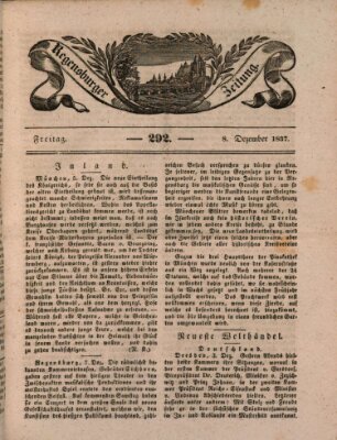 Regensburger Zeitung Freitag 8. Dezember 1837