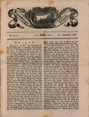 Regensburger Zeitung Montag 18. Dezember 1837