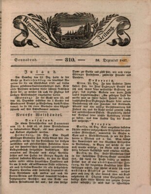 Regensburger Zeitung Samstag 30. Dezember 1837