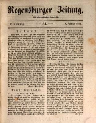 Regensburger Zeitung Donnerstag 8. Februar 1838