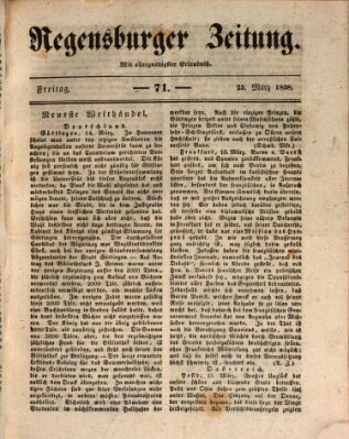 Regensburger Zeitung Freitag 23. März 1838