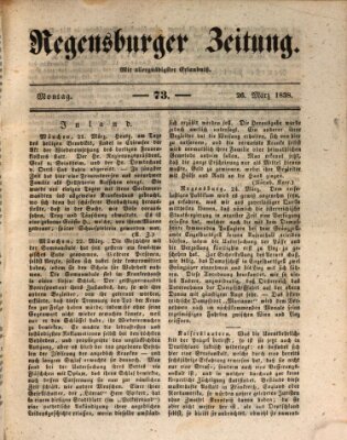 Regensburger Zeitung Montag 26. März 1838