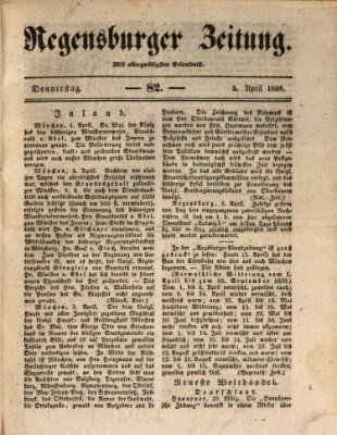 Regensburger Zeitung Donnerstag 5. April 1838