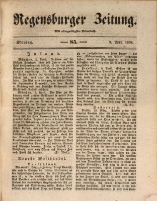 Regensburger Zeitung Montag 9. April 1838