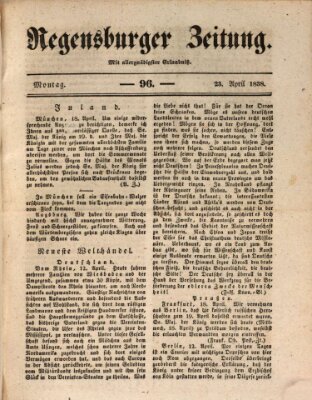 Regensburger Zeitung Montag 23. April 1838