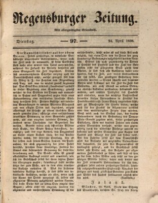 Regensburger Zeitung Dienstag 24. April 1838