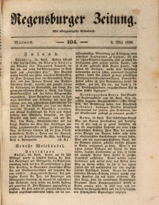 Regensburger Zeitung Mittwoch 2. Mai 1838