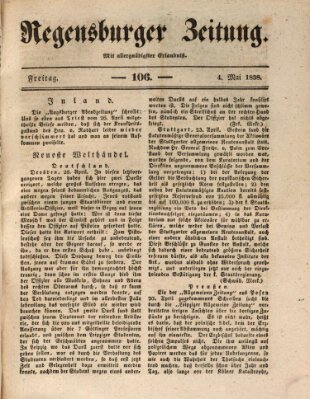 Regensburger Zeitung Freitag 4. Mai 1838