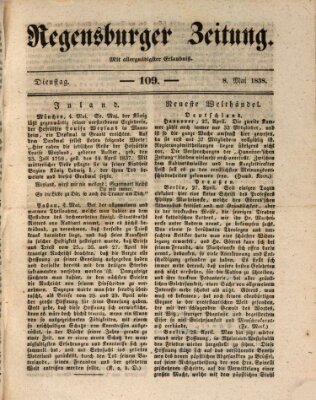 Regensburger Zeitung Dienstag 8. Mai 1838