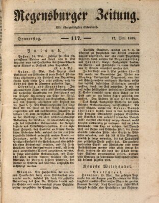 Regensburger Zeitung Donnerstag 17. Mai 1838