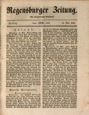 Regensburger Zeitung Freitag 18. Mai 1838