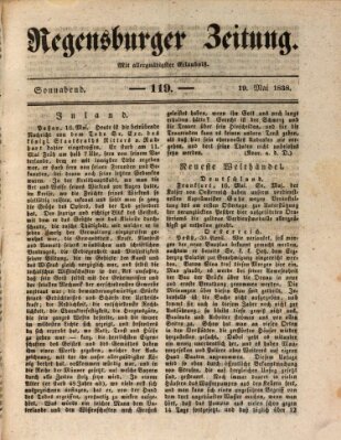 Regensburger Zeitung Samstag 19. Mai 1838