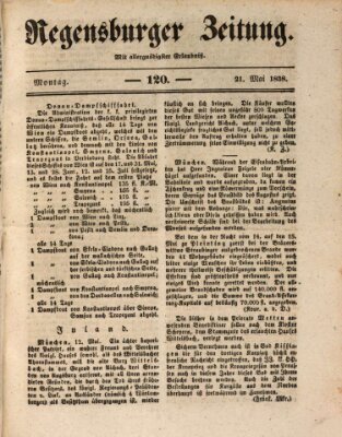 Regensburger Zeitung Montag 21. Mai 1838