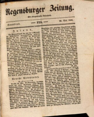 Regensburger Zeitung Samstag 26. Mai 1838