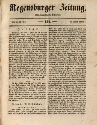 Regensburger Zeitung Samstag 2. Juni 1838