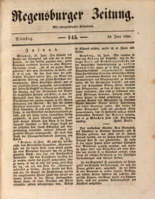 Regensburger Zeitung Dienstag 19. Juni 1838