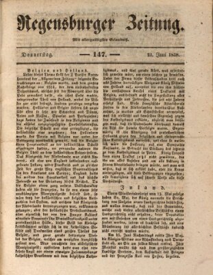 Regensburger Zeitung Donnerstag 21. Juni 1838