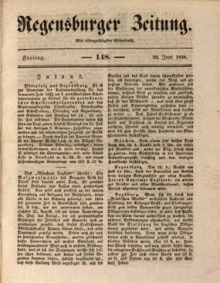 Regensburger Zeitung Freitag 22. Juni 1838