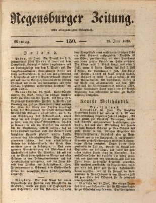 Regensburger Zeitung Montag 25. Juni 1838