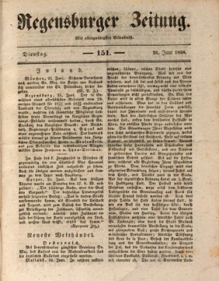 Regensburger Zeitung Dienstag 26. Juni 1838