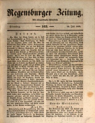 Regensburger Zeitung Dienstag 10. Juli 1838