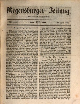 Regensburger Zeitung Mittwoch 25. Juli 1838