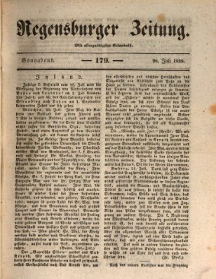 Regensburger Zeitung Samstag 28. Juli 1838