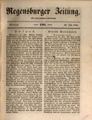 Regensburger Zeitung Montag 30. Juli 1838