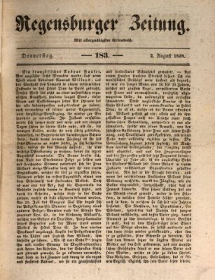 Regensburger Zeitung Donnerstag 2. August 1838