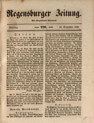 Regensburger Zeitung Freitag 21. September 1838