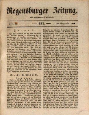 Regensburger Zeitung Freitag 28. September 1838