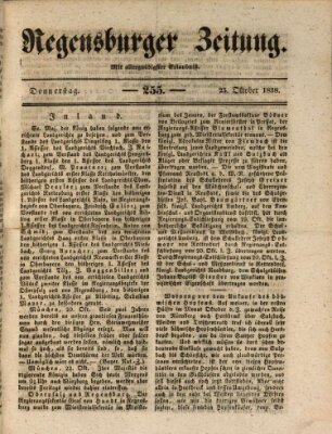 Regensburger Zeitung Donnerstag 25. Oktober 1838