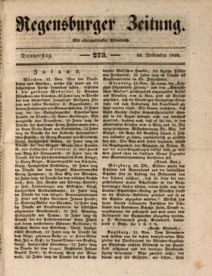 Regensburger Zeitung Donnerstag 15. November 1838