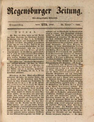 Regensburger Zeitung Donnerstag 22. November 1838