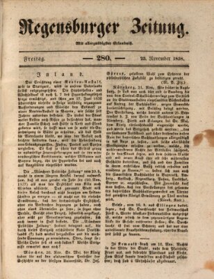 Regensburger Zeitung Freitag 23. November 1838