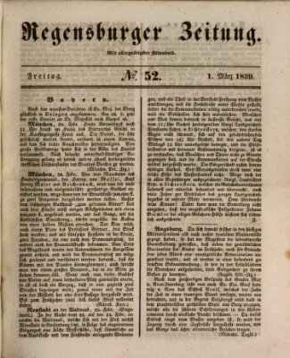 Regensburger Zeitung Freitag 1. März 1839