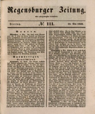 Regensburger Zeitung Freitag 10. Mai 1839