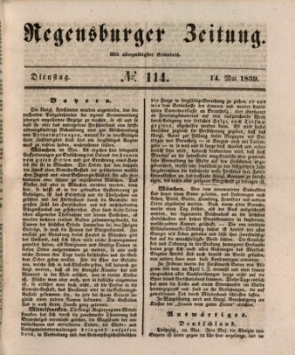 Regensburger Zeitung Dienstag 14. Mai 1839