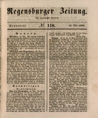 Regensburger Zeitung Samstag 18. Mai 1839