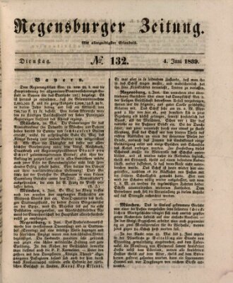 Regensburger Zeitung Dienstag 4. Juni 1839