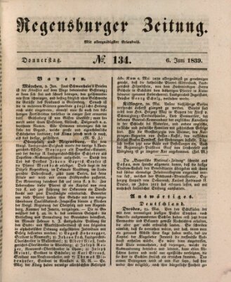 Regensburger Zeitung Donnerstag 6. Juni 1839