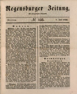 Regensburger Zeitung Freitag 7. Juni 1839