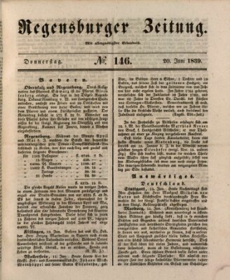 Regensburger Zeitung Donnerstag 20. Juni 1839