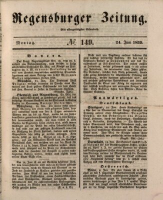 Regensburger Zeitung Montag 24. Juni 1839