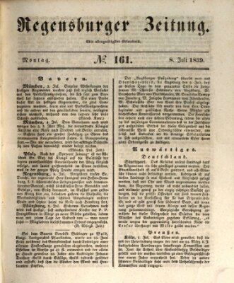 Regensburger Zeitung Montag 8. Juli 1839