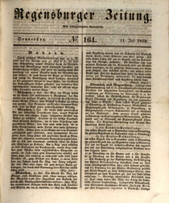 Regensburger Zeitung Donnerstag 11. Juli 1839