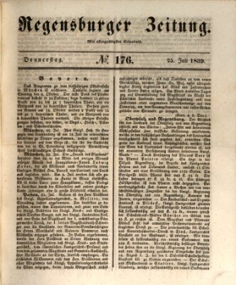 Regensburger Zeitung Donnerstag 25. Juli 1839