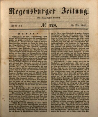 Regensburger Zeitung Freitag 29. Mai 1840