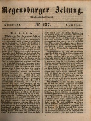 Regensburger Zeitung Donnerstag 2. Juli 1840